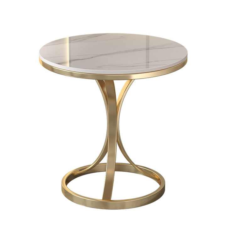 A small, luxurious, and light tea table. 