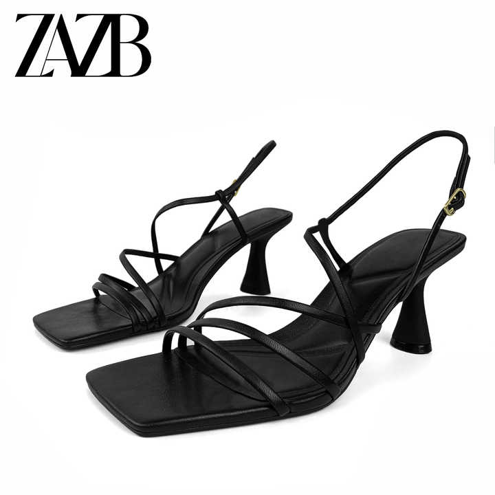 high-heeled leather shoes 