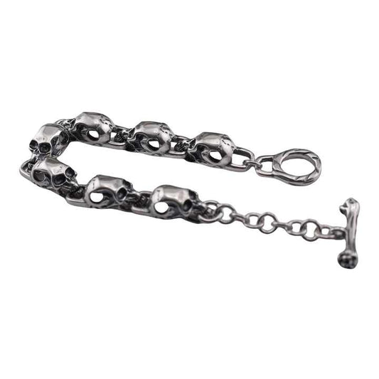 سوار عصري من الفضة التايلاندية بتصميم هيب . Fashion Thai Silver Bracelet Hip Hop