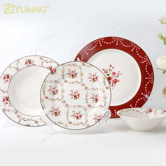 cups and saucers . الكؤوس والصحون