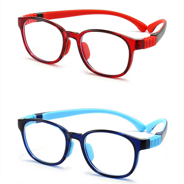 Flexible children's optical glasses that block blue light and provide protection. 