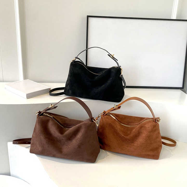 Luxury design suede women's handbag