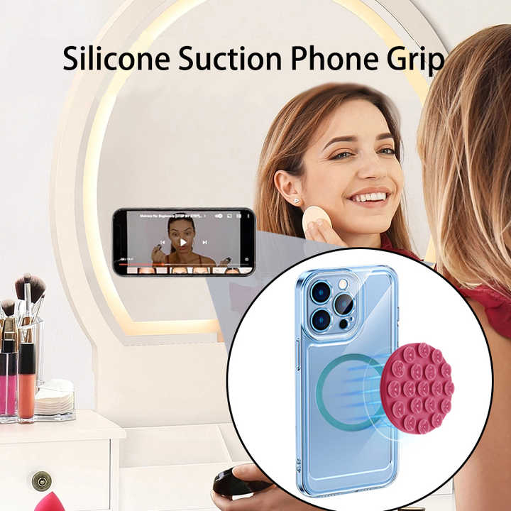 Flexible Phone Holder Reflective Lick Hand Grip 