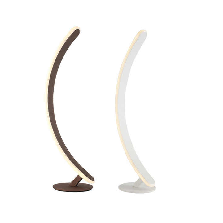 curved table lamp