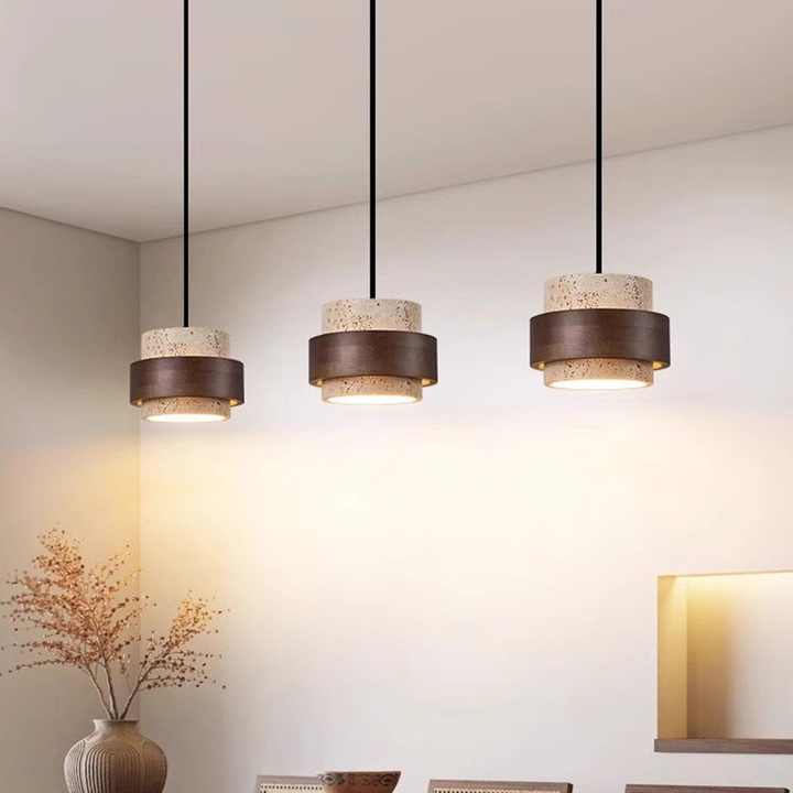 مصابيح تزيين حديثة لغرفة المعيشة من ترافرتينر . Modern Travertine Living Room Pendant Lights