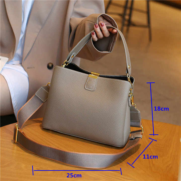 Luxury women's handbag made of genuine leather