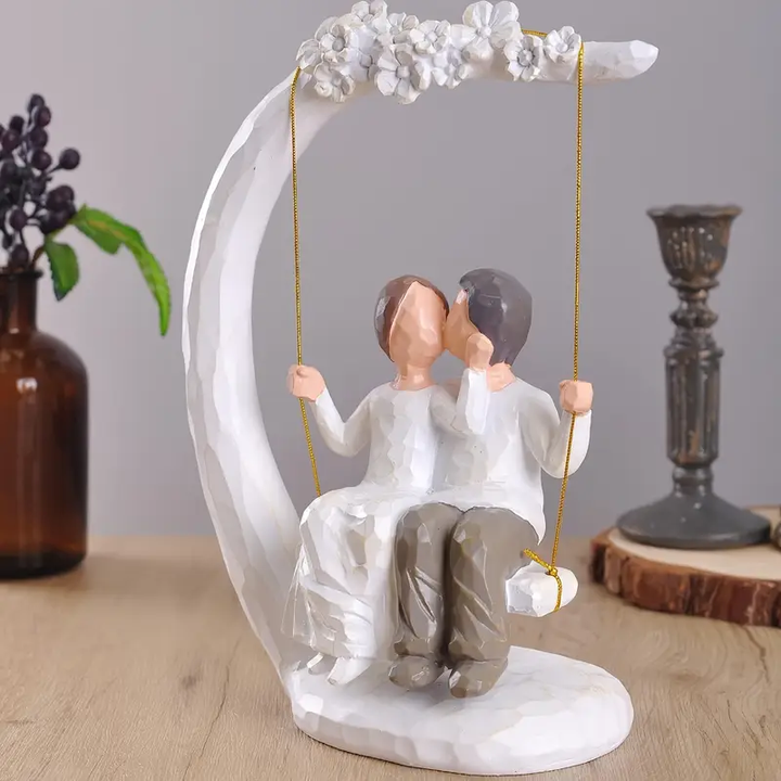 Romantic Kissing Couple Swing 