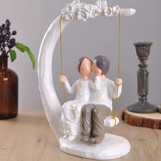 Romantic Kissing Couple Swing 
