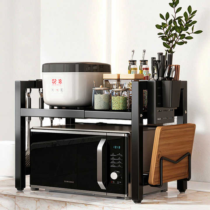 Home microwave oven rack, home kitchen standing type for storage purpose 