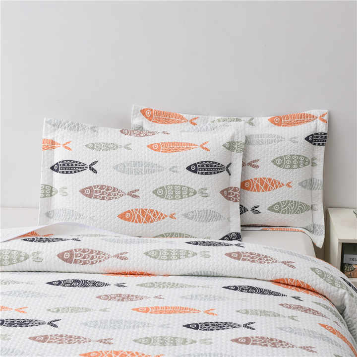 منسوجات منزلية 3 قطع أغطية سرير مجموعات . Home Textiles 3 Pieces Bed Covers Quilt Sets Home Bedspread Printed Bedclothes Set