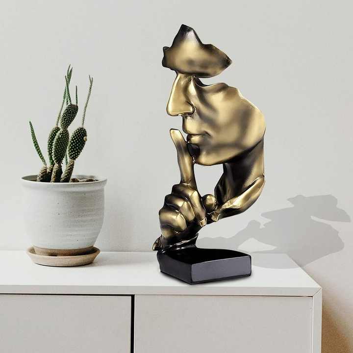 Polystyrene statues, thinker statue, abstract art, statues. 