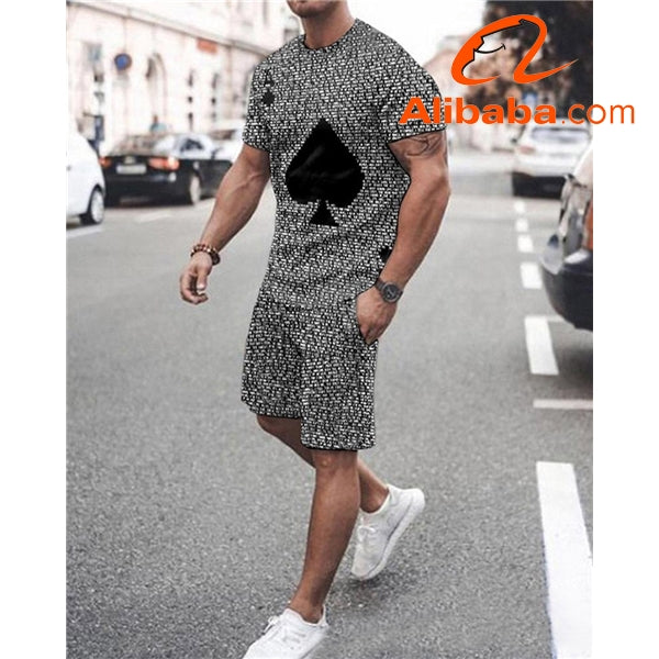 جديد الرجال الصيف قصيرة الأكمام الرياضية