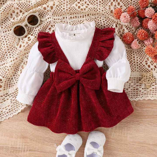 Christmas Wear Fall Baby Clothes-مجموعة ملابس شتوية للبنات
