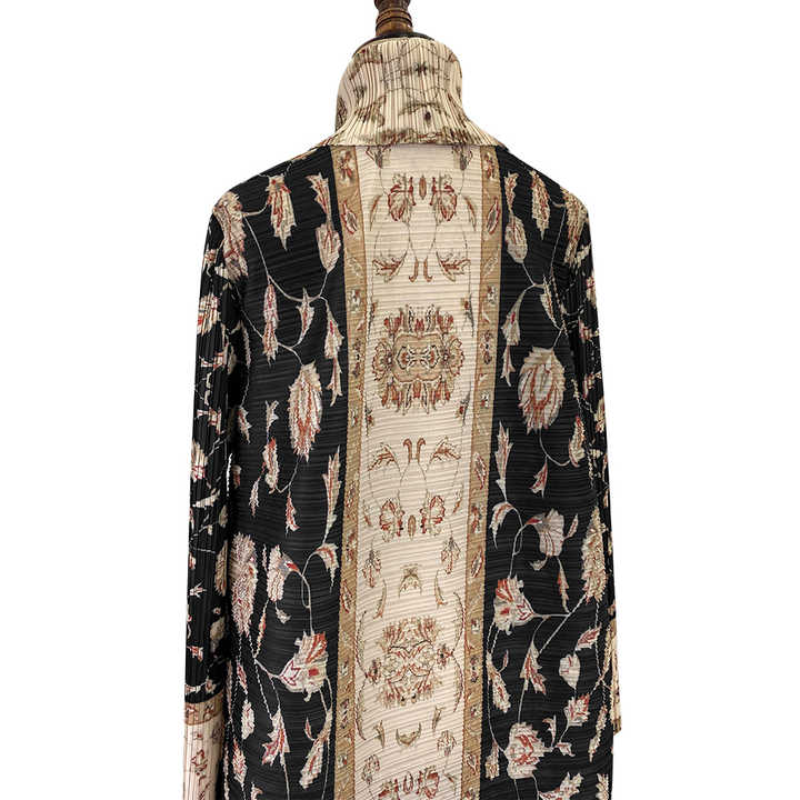 Black Miyake Abaya 