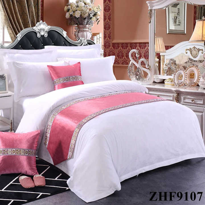 مجموعة ملايات السرير عناصر فاخرة مخصصة . Luxury Custom Supplier Bed Sheet Set 100% Polyester 4