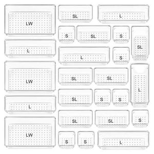 Durable, stackable, clear plastic storage box is space-saving and ideal for home and office organization. 