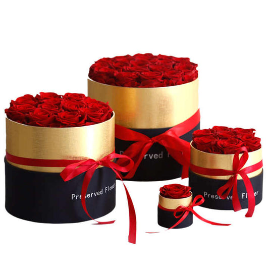 علبة هدايا زهور محفوظة أبدية طويلة الأمد من . Long Lasting Eternal Preserved Flower Gift Box from
