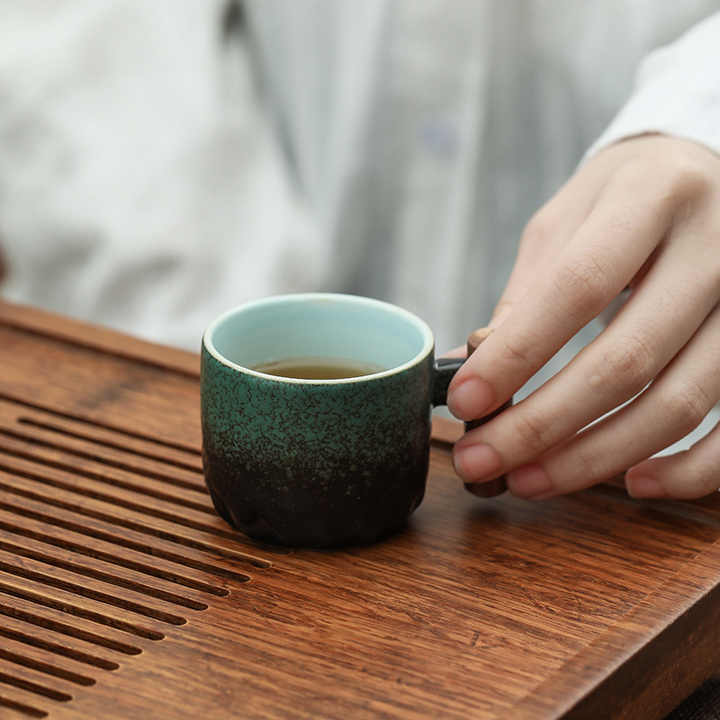 Kung Fu Tea Set with Ceramic Wooden Handle 