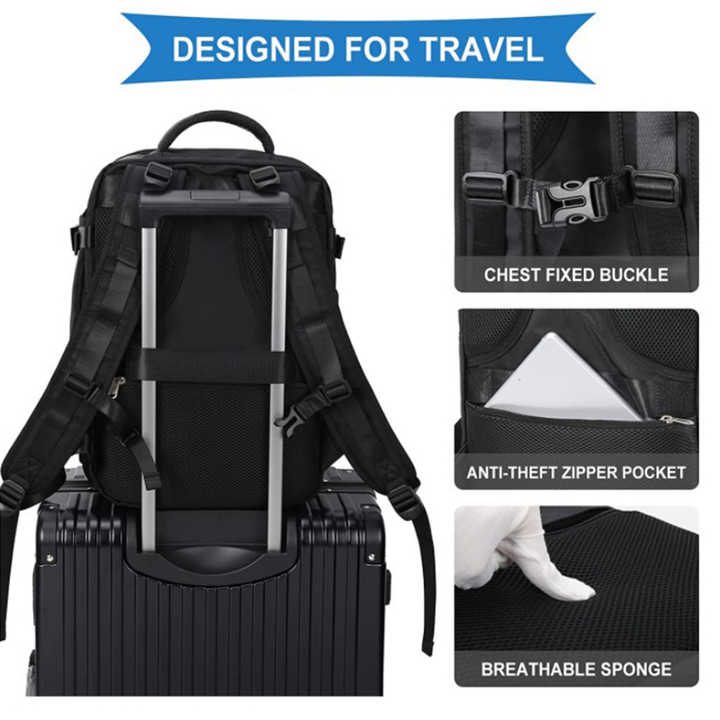 New Small Backpack Double Zipper USB Port Backpack 