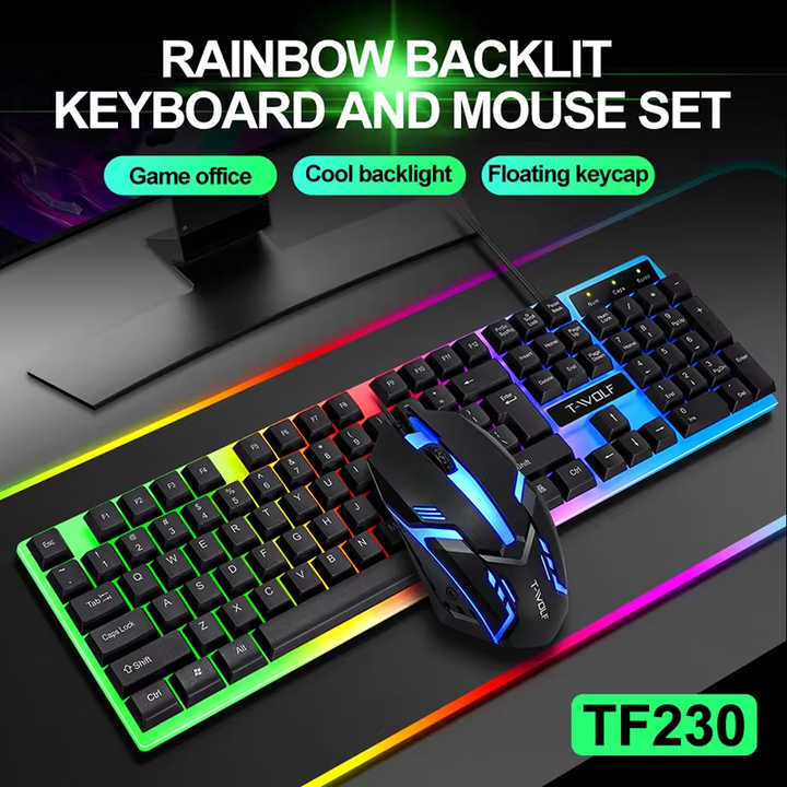 Great Deal TF230 Rainbow 7 Color White Backlit 
