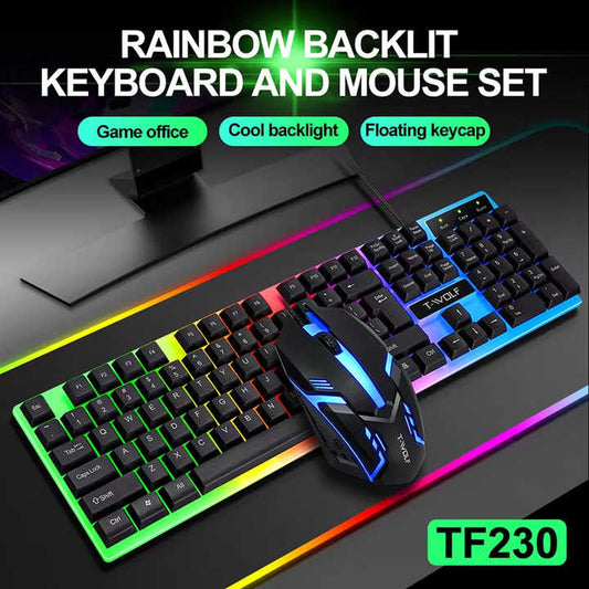 عرض رائع TF230 مجموعة ألوان قوس قزح 7 ألوان . Great Deal TF230 Rainbow 7 Color White Backlit