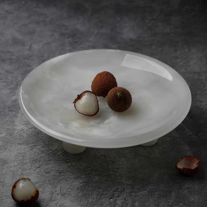 SAIDKOCC White Onyx Marble Tray 