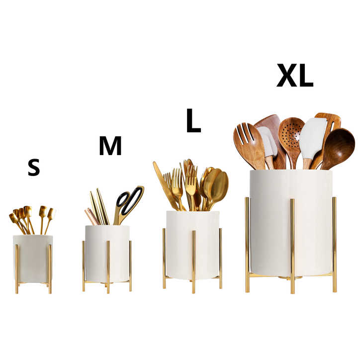 Ceramic kitchen utensil holder storage tools