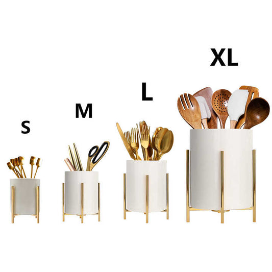 Ceramic kitchen utensil holder storage tools