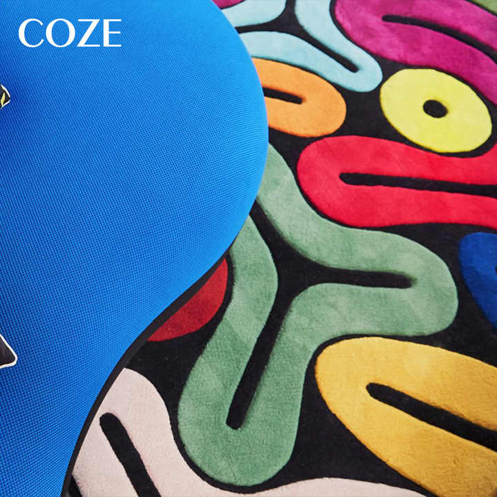 Special Shaped Cubo Rug Made of Nordic Wool with Color Contrast Upscale Rug for Living Room Sofa 