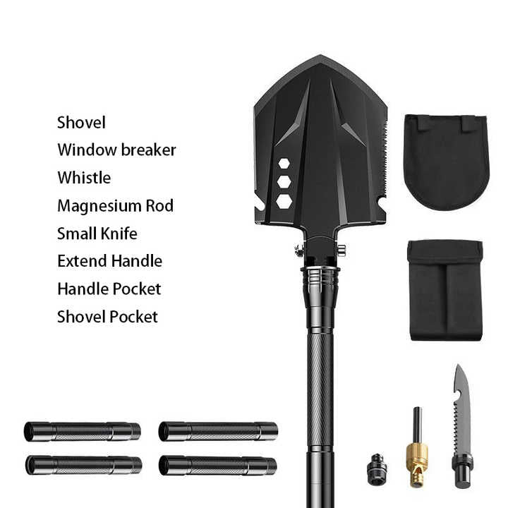 Multifunctional Shovel for Camping and Outdoor. 