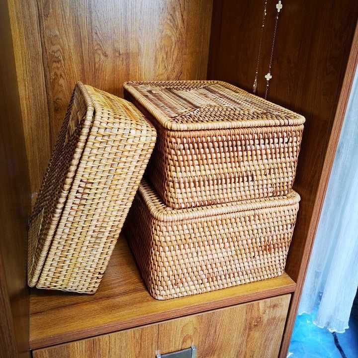 Natural handicrafts, rectangular, large capacity. 