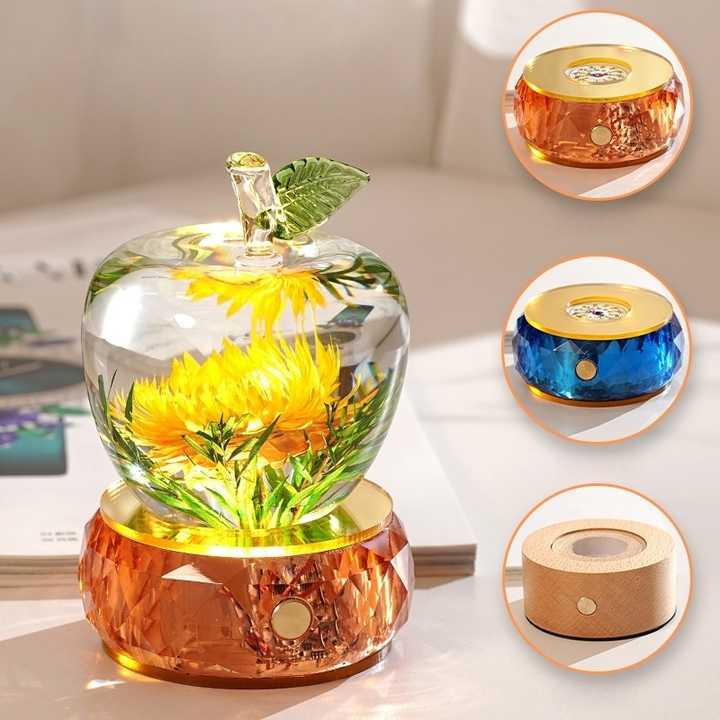 Crystal Glue Apple Night Light Night Light Christmas Gift Creative Luminous Decoration 