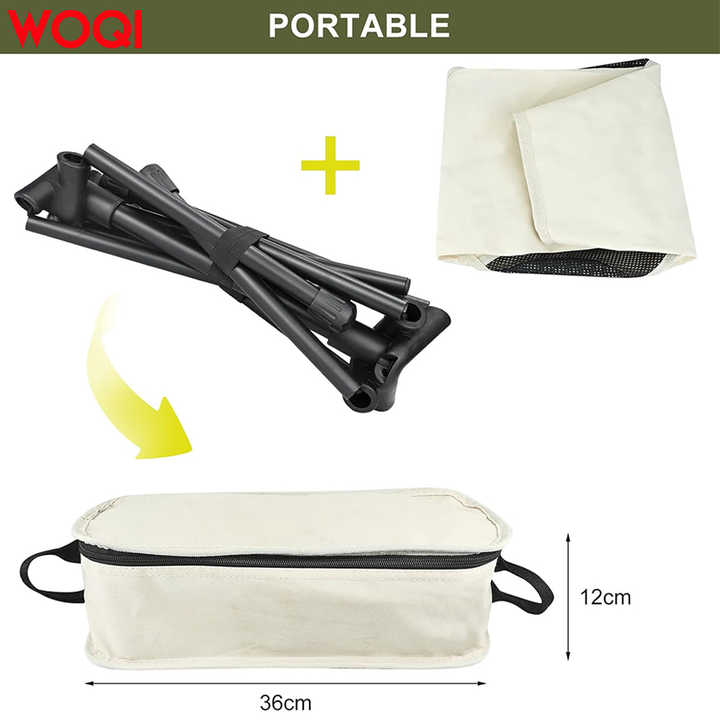 WOQI Portable Lightweight Folding Outdoor Chair Beach 
