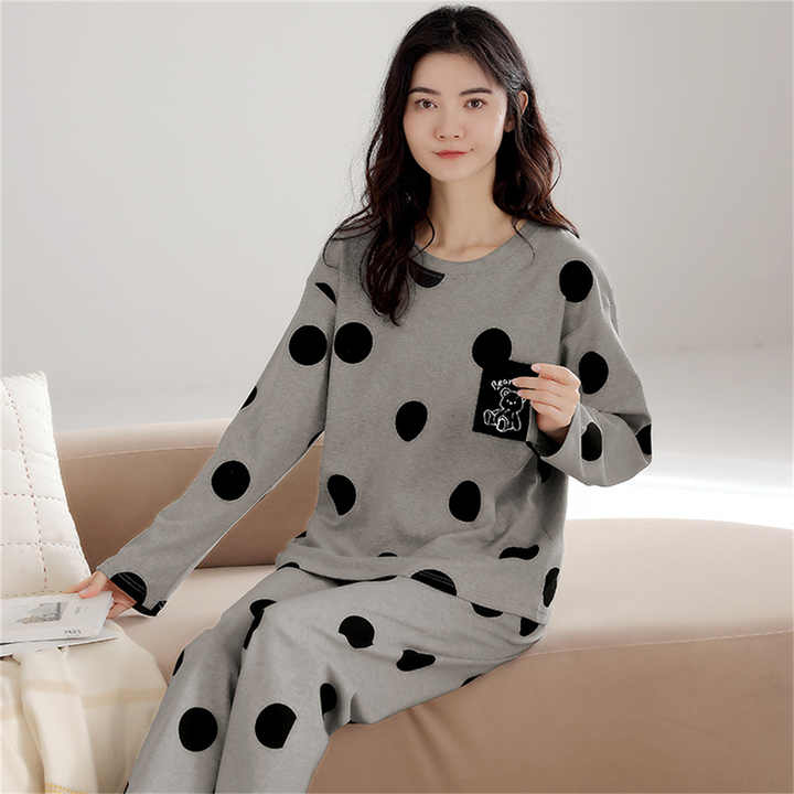 Women's Long Sleeve Satin Blouse Nightgown Suit Factory Direct Supply Cheap Price for Summer 