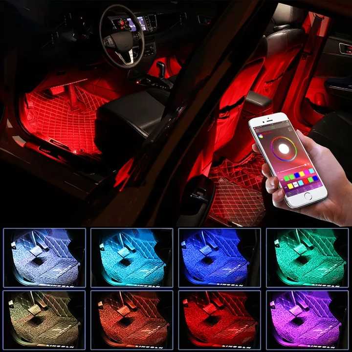 Car LED Strip Light, 48 LED Red Green Blue LED Strip Light 