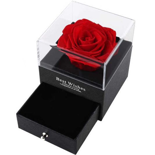 Wholesale Low MOQ Eternal Flower Jewelry Box for Valentine's Day Gift 