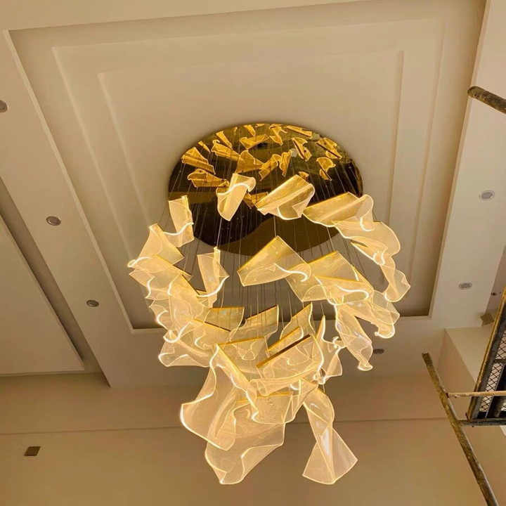 Custom Acrylic Staircase Chandelier 