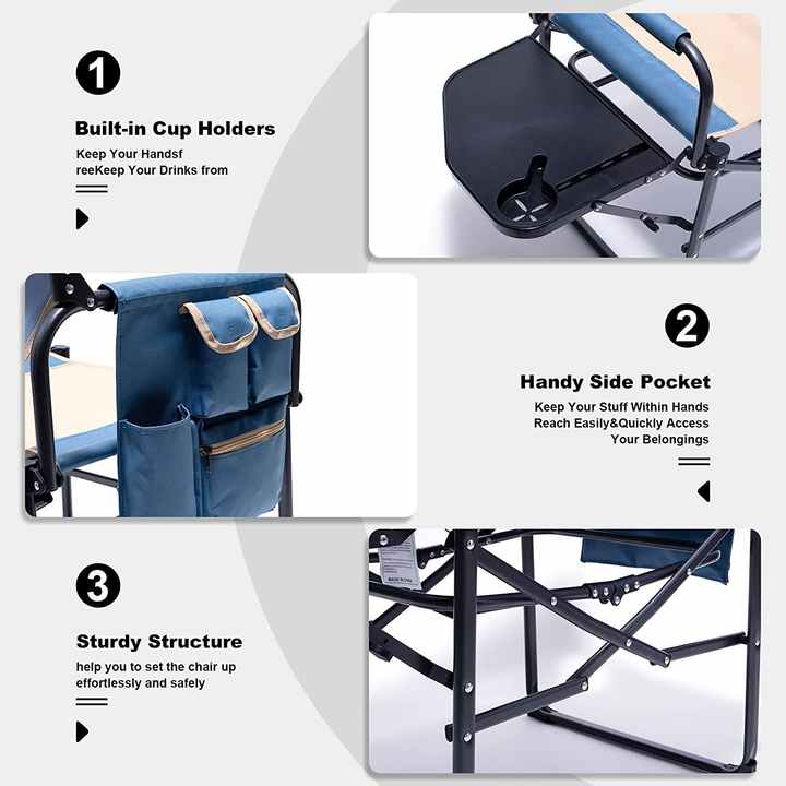 Portable folding camping chair. 