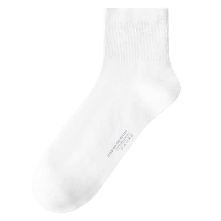 Anti-odor short socks, breathable pure cotton socks for men 