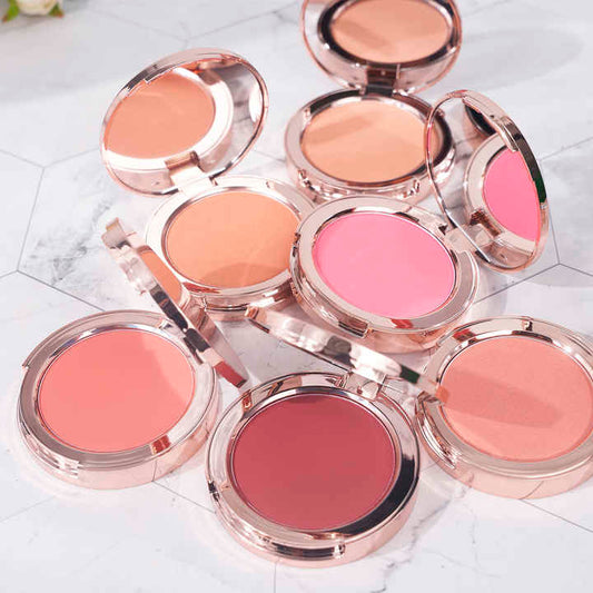 أحمر خدود ذهبي وردي شكل قلب Rose Gold Heart Shape Shimmer Blush