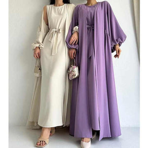 Two-piece set, long-sleeved abaya 