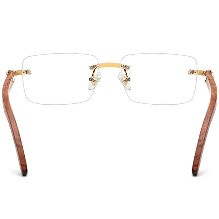 brown wooden frame glasses