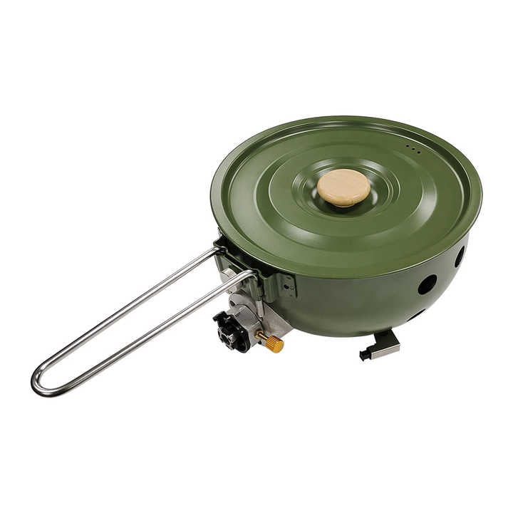 Portable Outdoor Camping Windproof Gas Stove and 