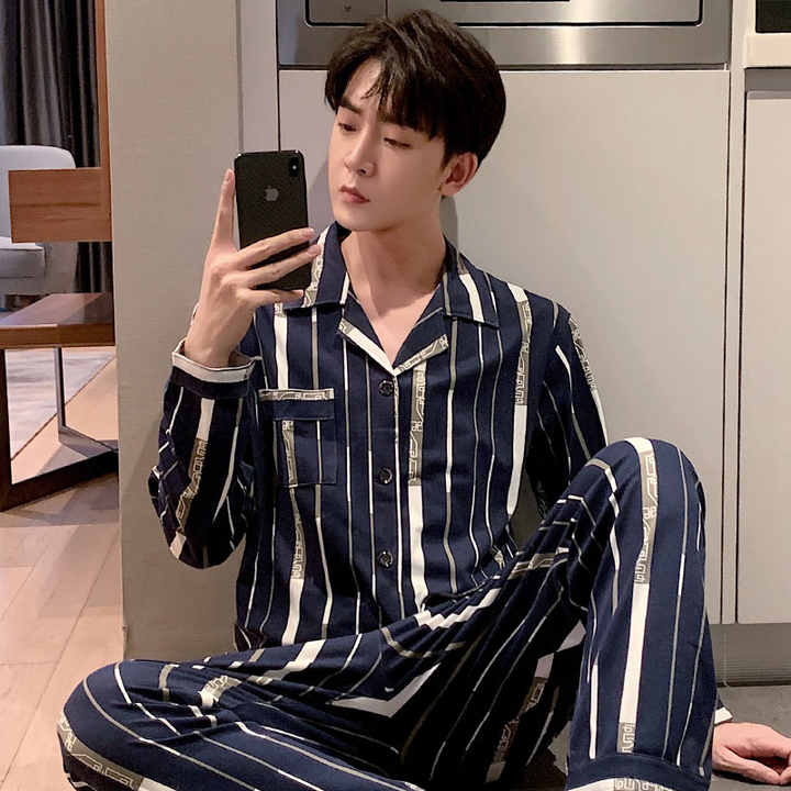 High quality autumn men's milk pajamas sleepwear 