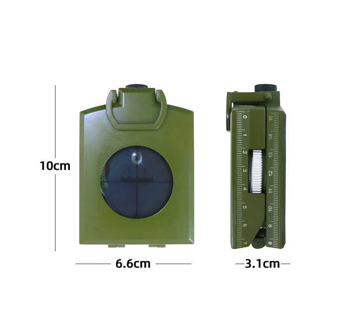 Luminous Compass with Inclinometer for Outdoor Exploration 