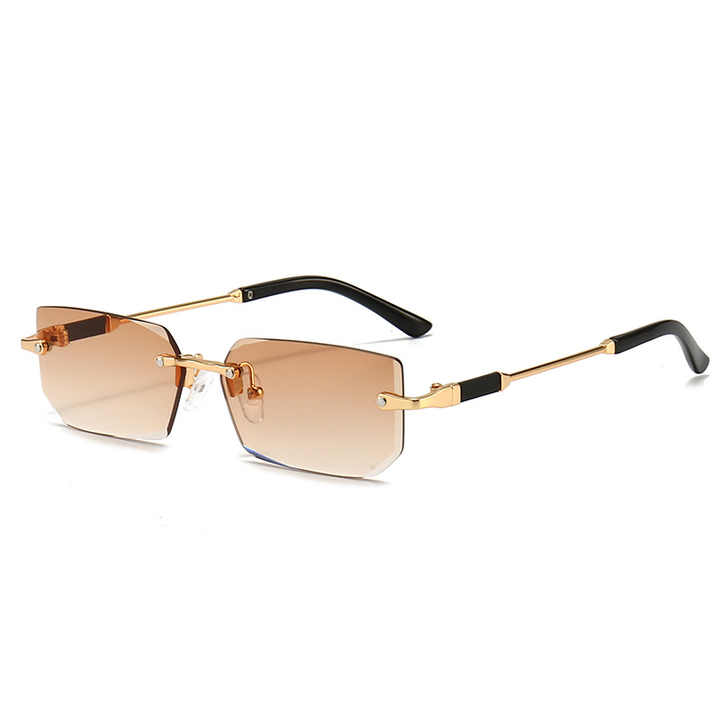 Frameless Fashion Cut Edge Sun Glasses 