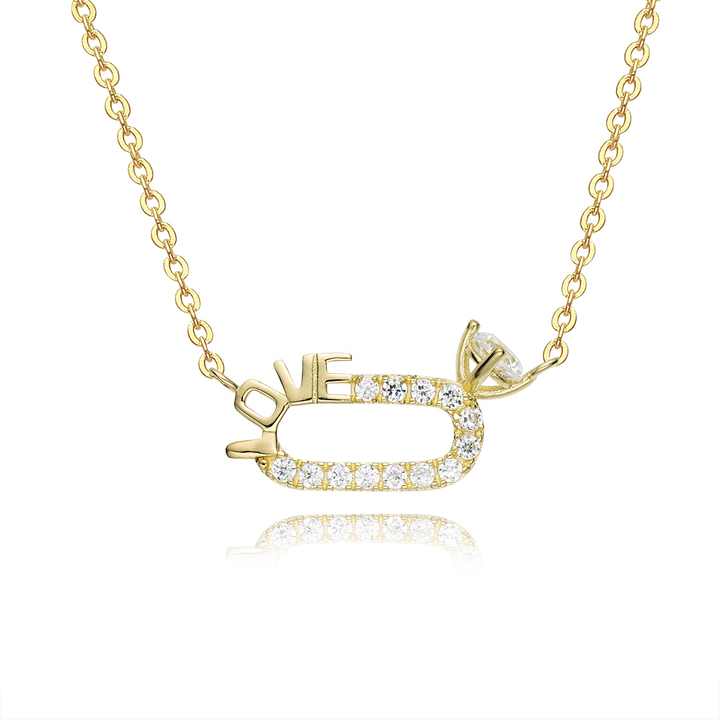 Simple and charming women's necklace made of solid gold 