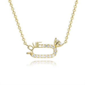 Simple and charming women's necklace made of solid gold 