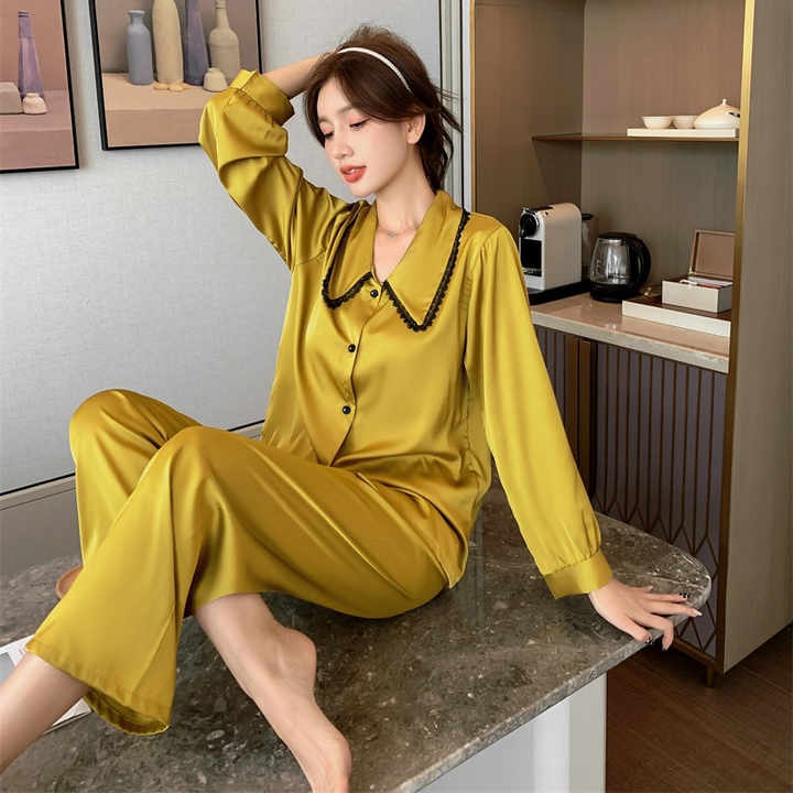 Korean silk women's pajamas