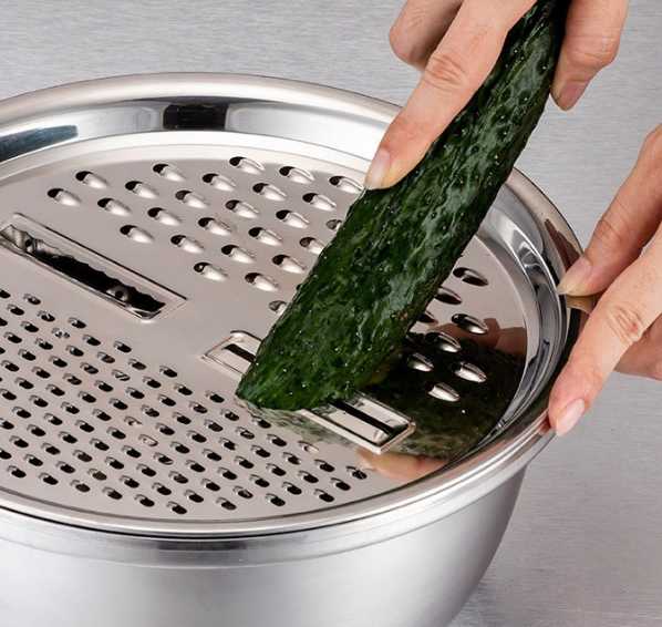 3. Stainless Steel Manual Kitchen Tools, Fruit and Vegetable Slicer, Slicer, Sink Drainer Set3. أدوات مطبخ يدوية من الفولاذ المقاوم للصدأ ، قطاعة فواكه وخضروات ، قطاعة قطاعة ، مجموعة حوض صرف
